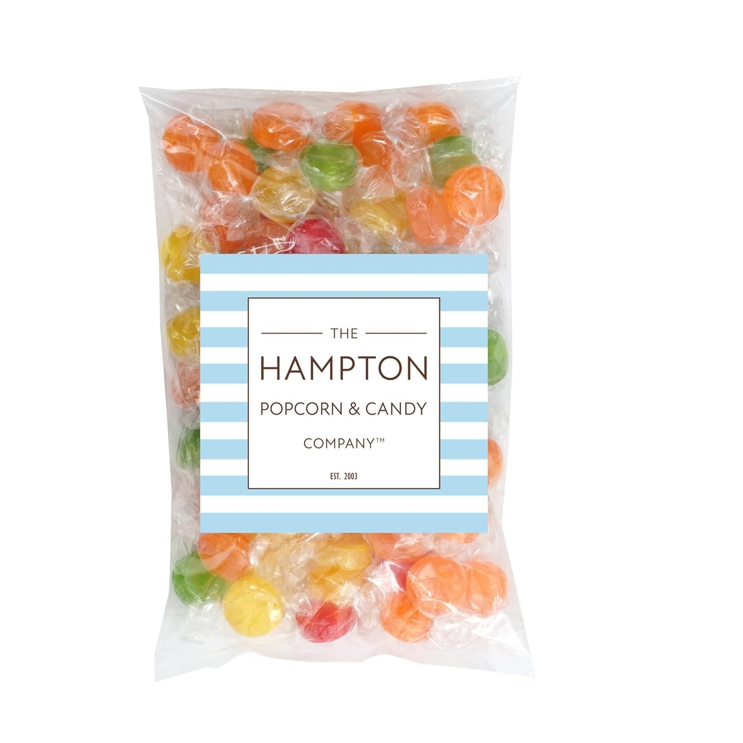 Assorted Fruit Hard Candy, 1 Pound Bulk Candy Approx. 75 pcs., Individually W...