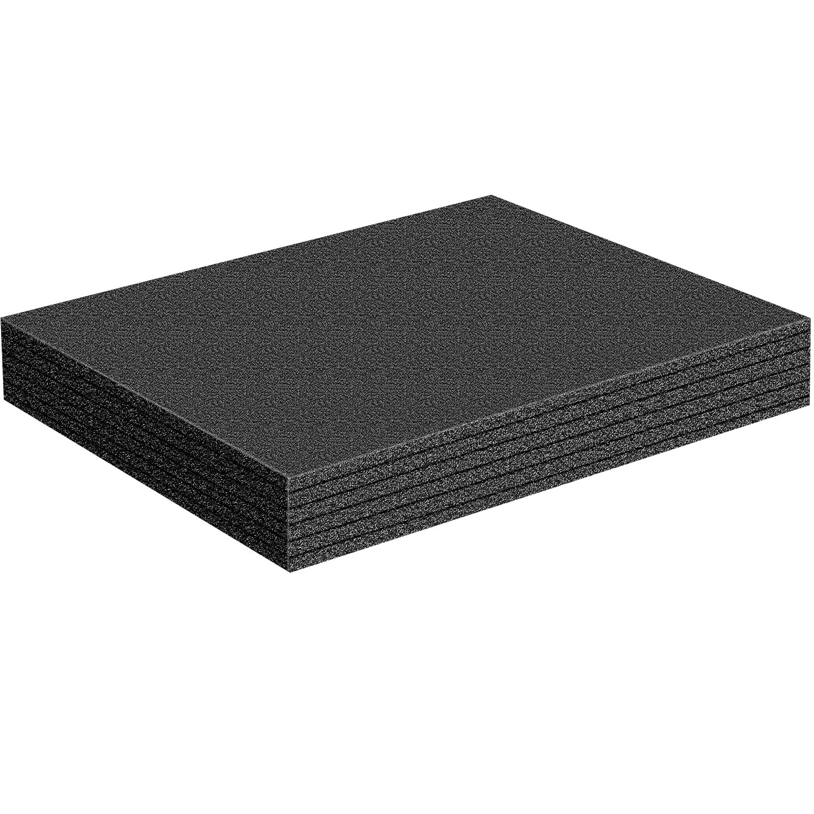 Treela 1 Pcs Customizable Polyethylene Foam Sheets 16x12x2" Black Thick Cutta...