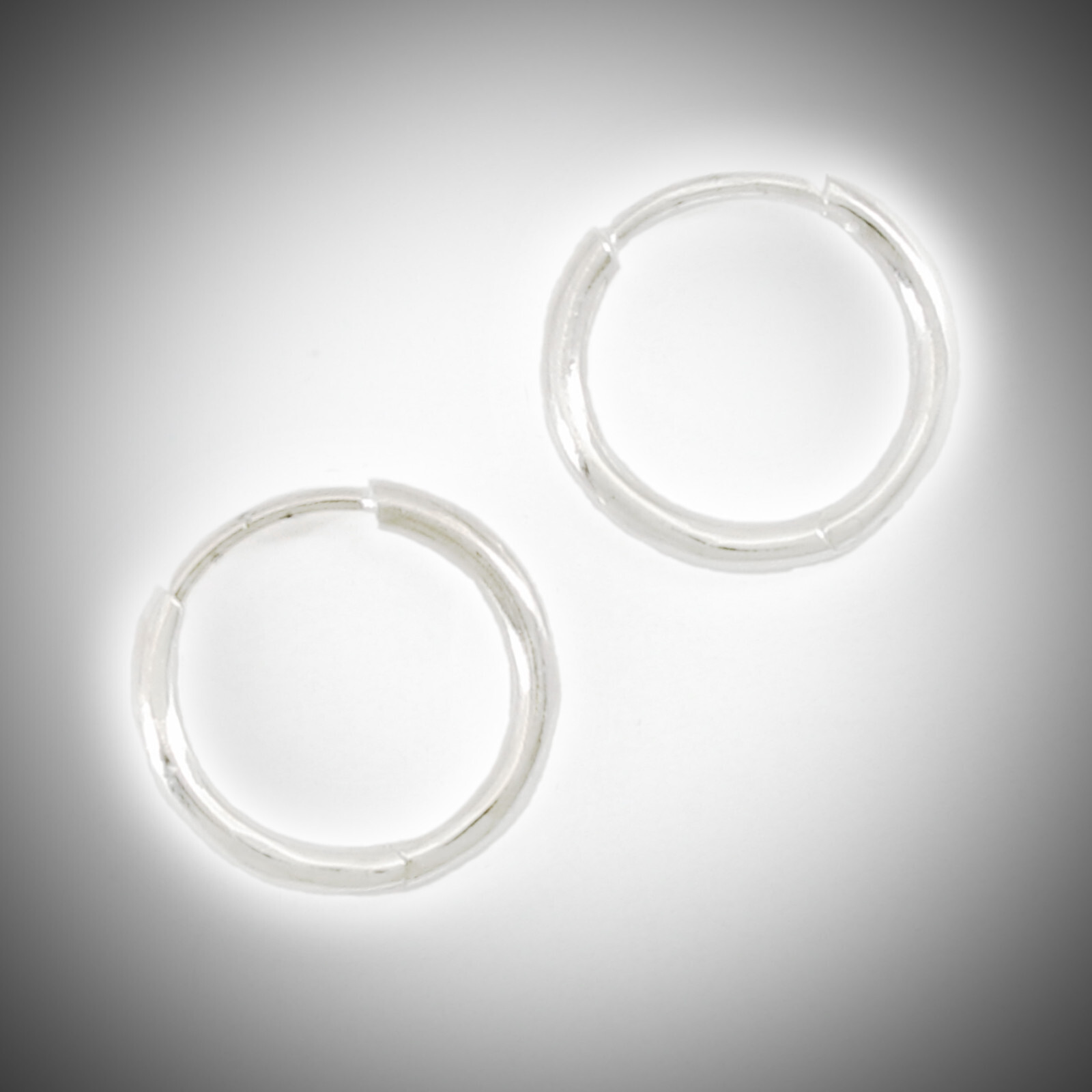 Simple Huggie 12mm Earrings SOLID '925' Sterling Silver - NEW!