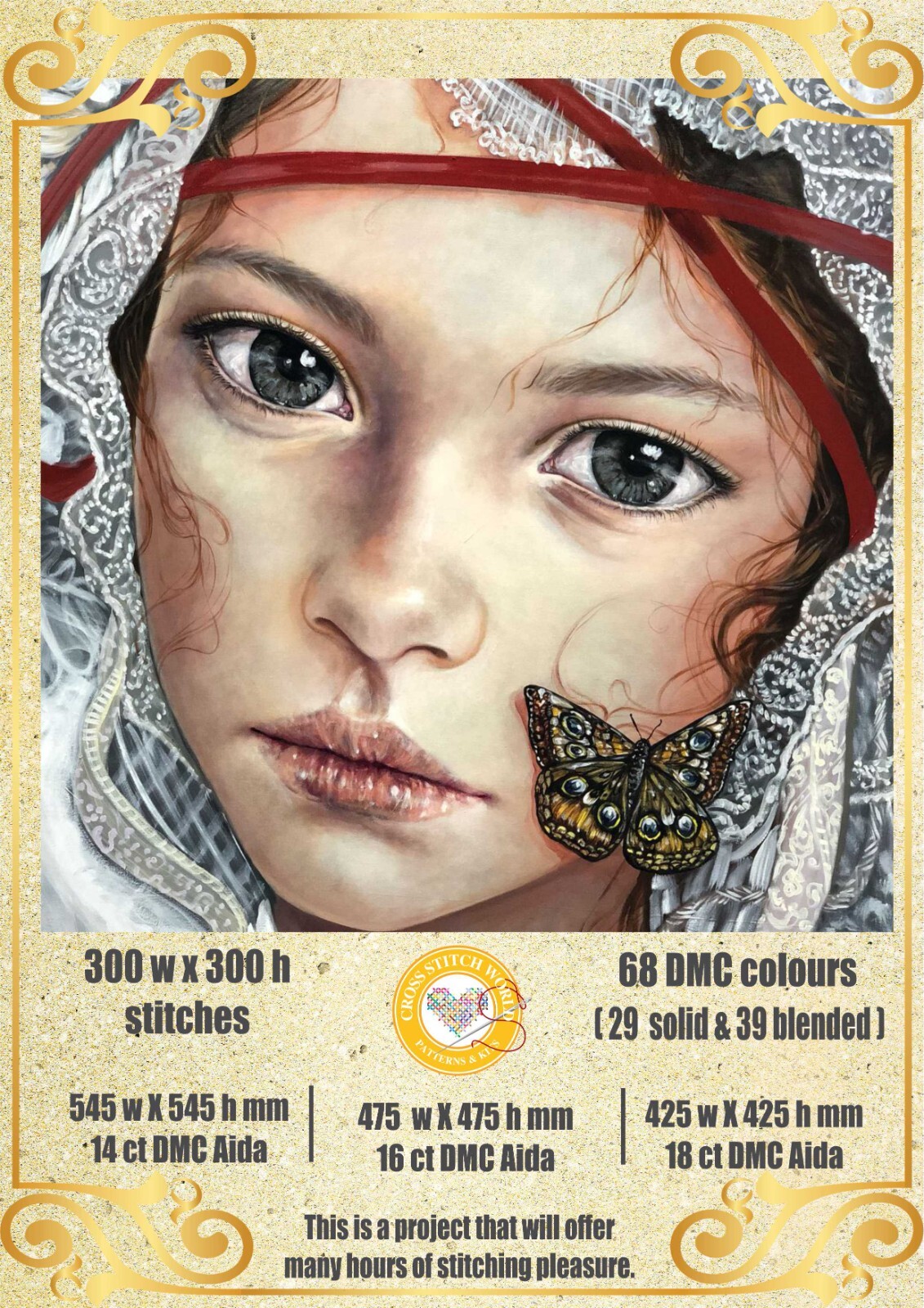 Spring Girl 433 - Chart Counted Cross Stitch Pattern craft DMC