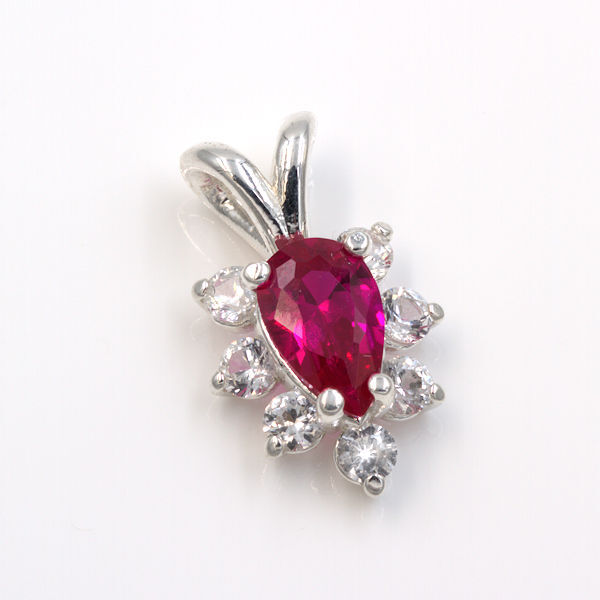 Pear Reversed Cluster Pre-notched Pendant Mounting