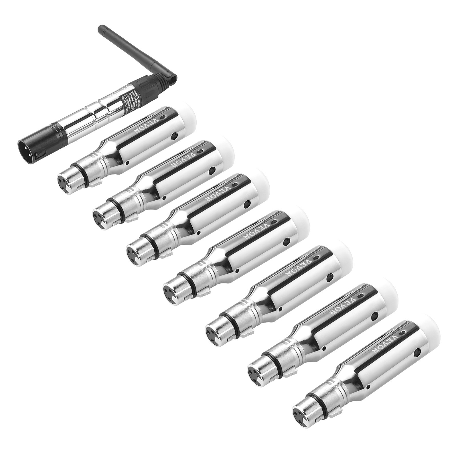 VEVOR DMX Wireless Receiver Transmitter Rechargeable Battery Stage Light 8 PCs