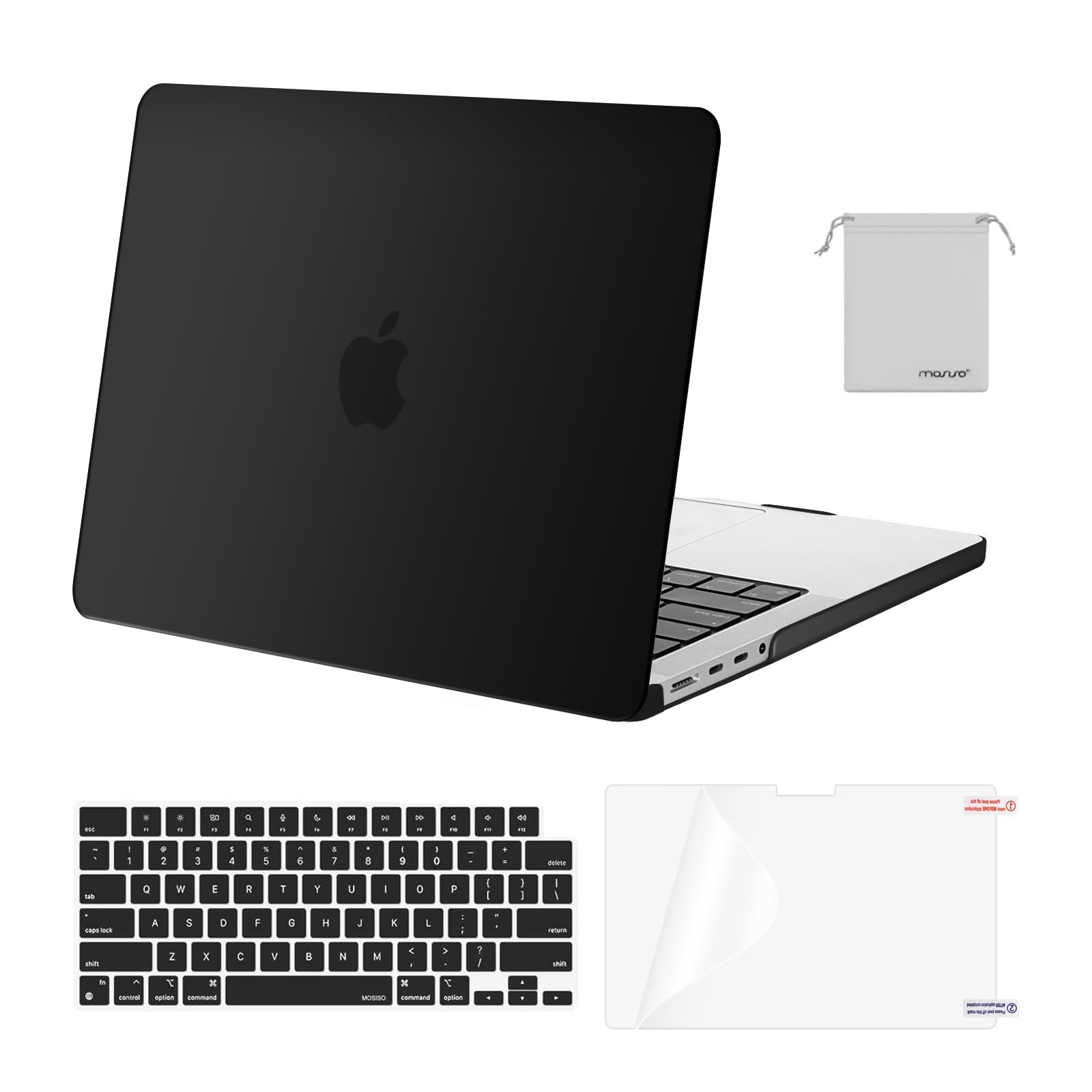 MOSISO Compatible with MacBook Pro 14 inch (2021-2025, M1, M2, M3, M4), Black