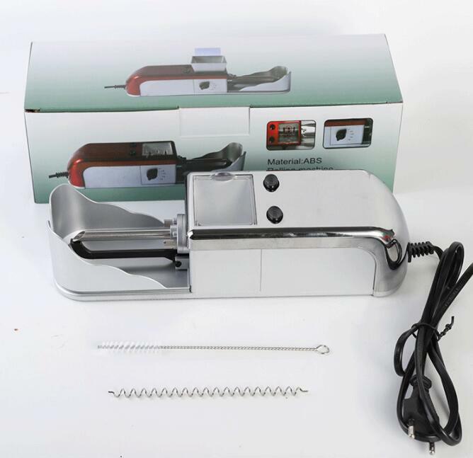 New Silver Cigarette Rolling Machine Electric Auto Tobacco Roller Injector Maker