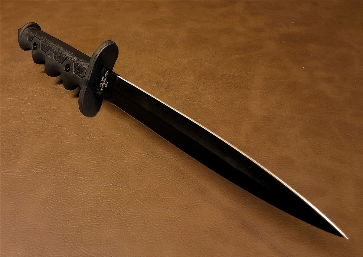 Combat Commander V42 Tactical Assassins Stiletto Dagger Knife w/Leather Sheath