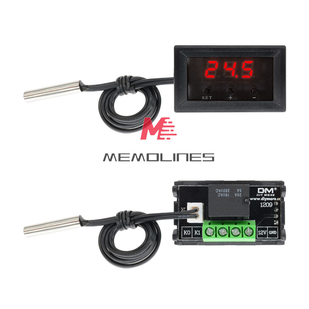 W1209 DC 12V Digital Thermostat Temperature Controller Sensor -50~110°C + Case
