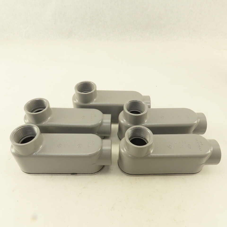 Bridgeport LB-43CG 1" Cast Aluminum LB Conduit Body Lot Of 5