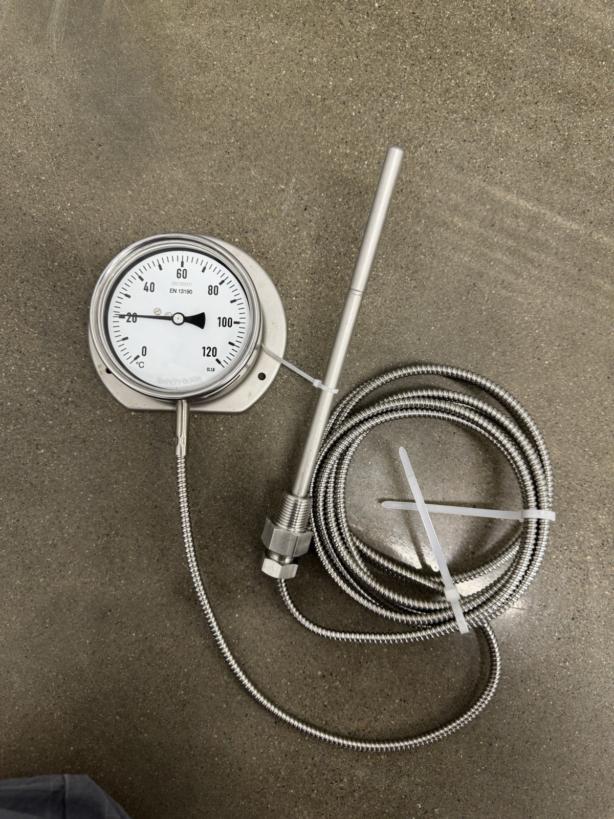 Gas Filled Capillary Type Thermometer, TG18C, 100MMx3 Mtrs 0-120°