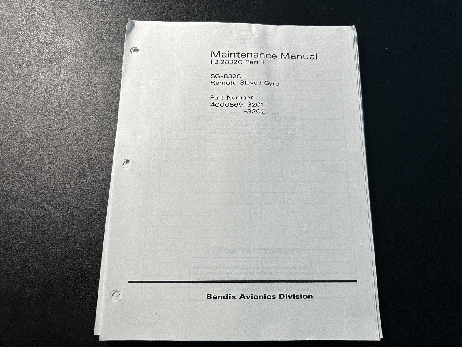 Bendix SG-832C Remote Slaved Gyro Service Manual