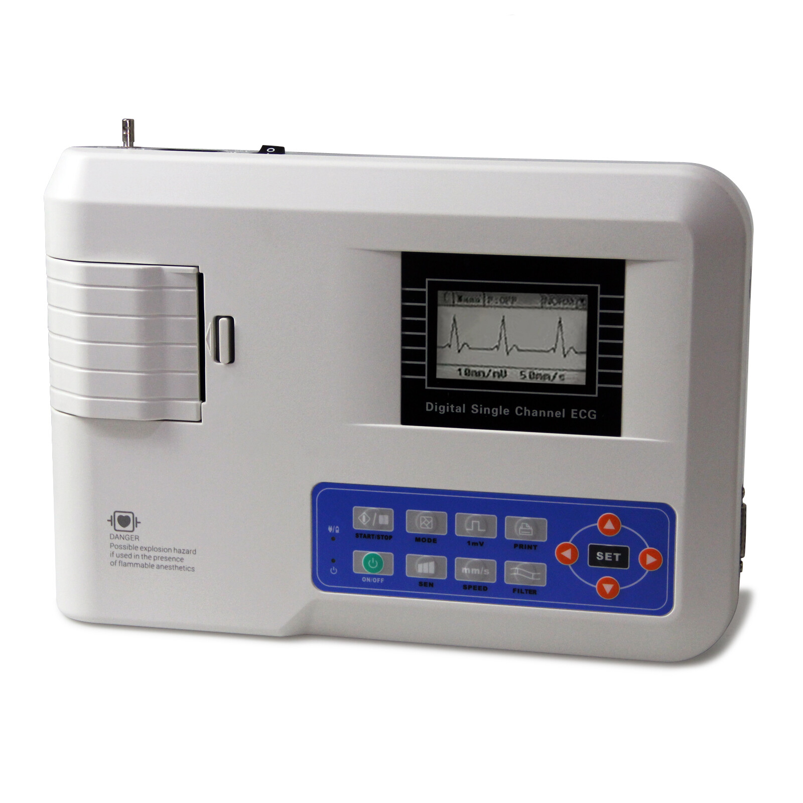 ECG100G Veterinary one channel 12 LEAD ECG/EKG Electrocardiographpet animal Vet