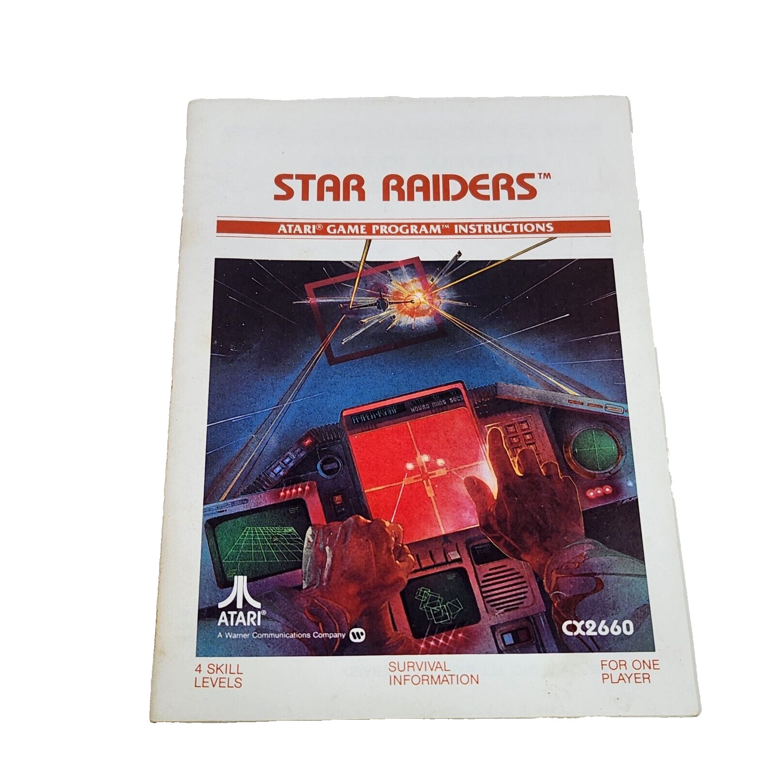 VINTAGE 1982 STAR RAIDERS ATARI 2600 VIDEO GAME REPLACEMENT INSTRUCTIONS ONLY