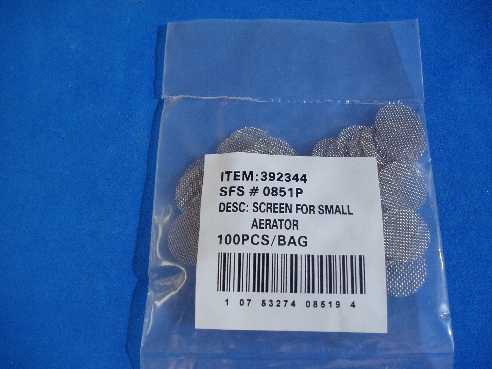 LARGE LOT OF 100 PIECE FAUCET AERATOR SCREENS 5/8" 40 MESH HIGH QUALITY