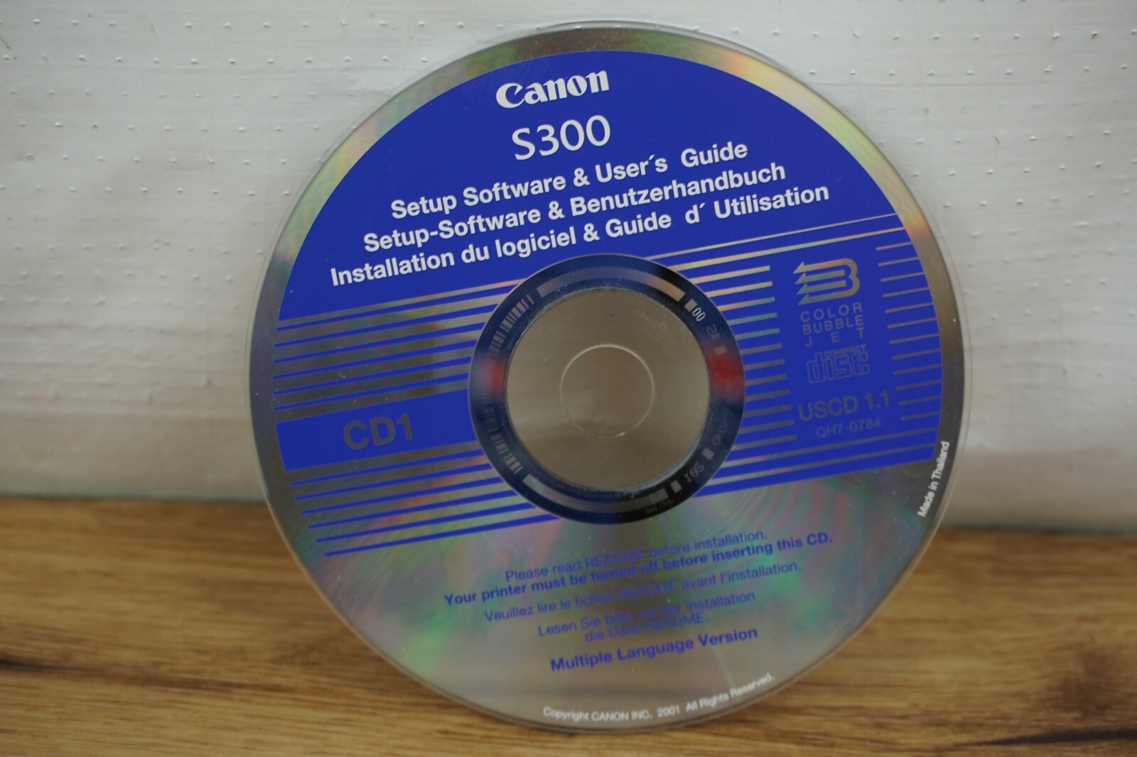 Canon s300 setup software and user's guide cd multiple language version