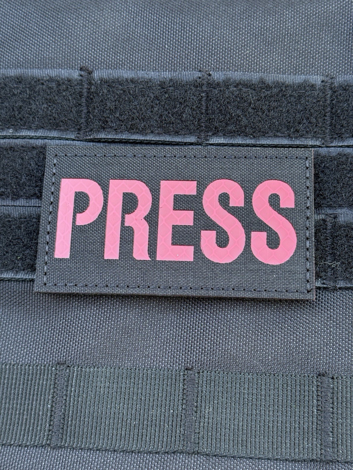 Press Reflective Solas USCG Tactical Duty Patch Hook Loop Backing Red