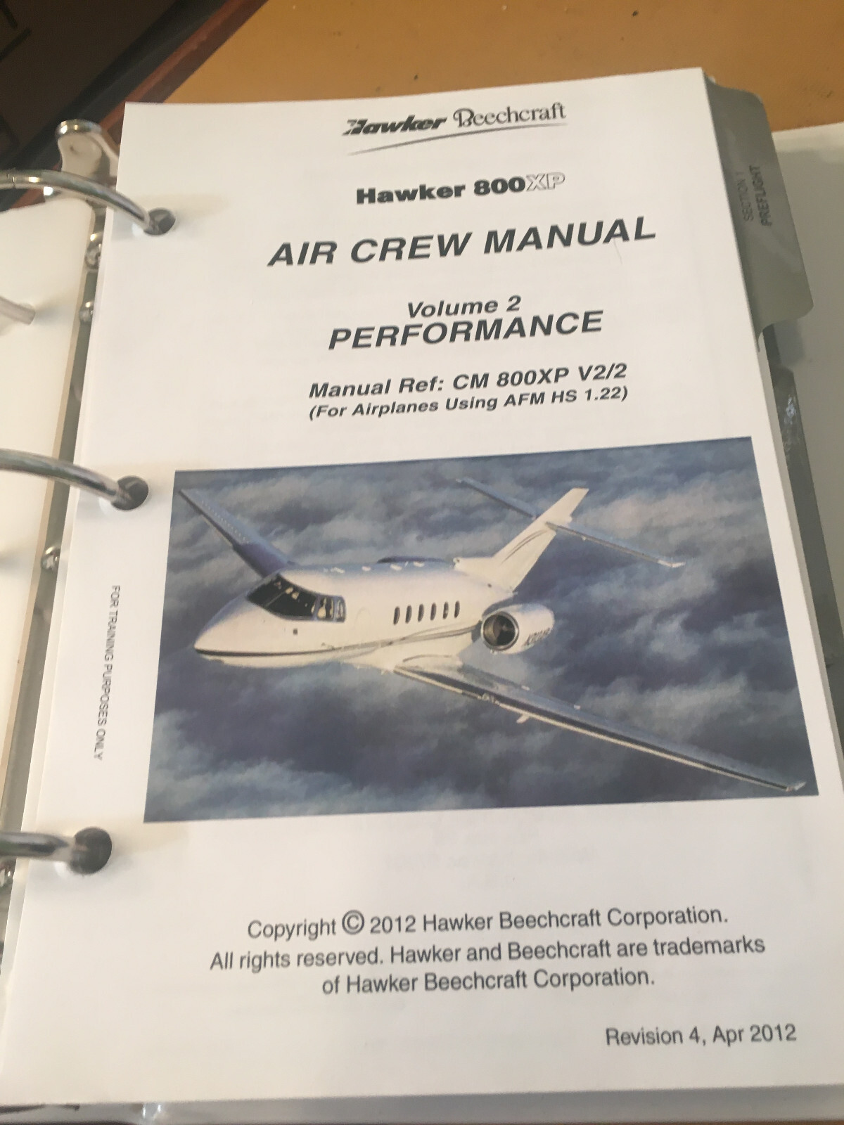Hawker Beechcraft 800XP Air Crew Performance Manual