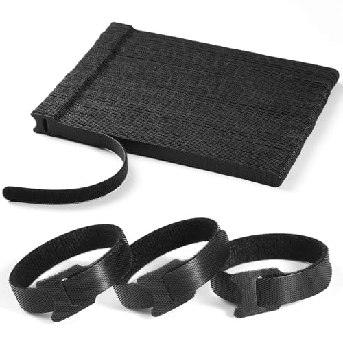 100 PCS 8 Inches Reusable Cable Ties | Adjustable Cord Wraps, 8 Inch 100 Pcs