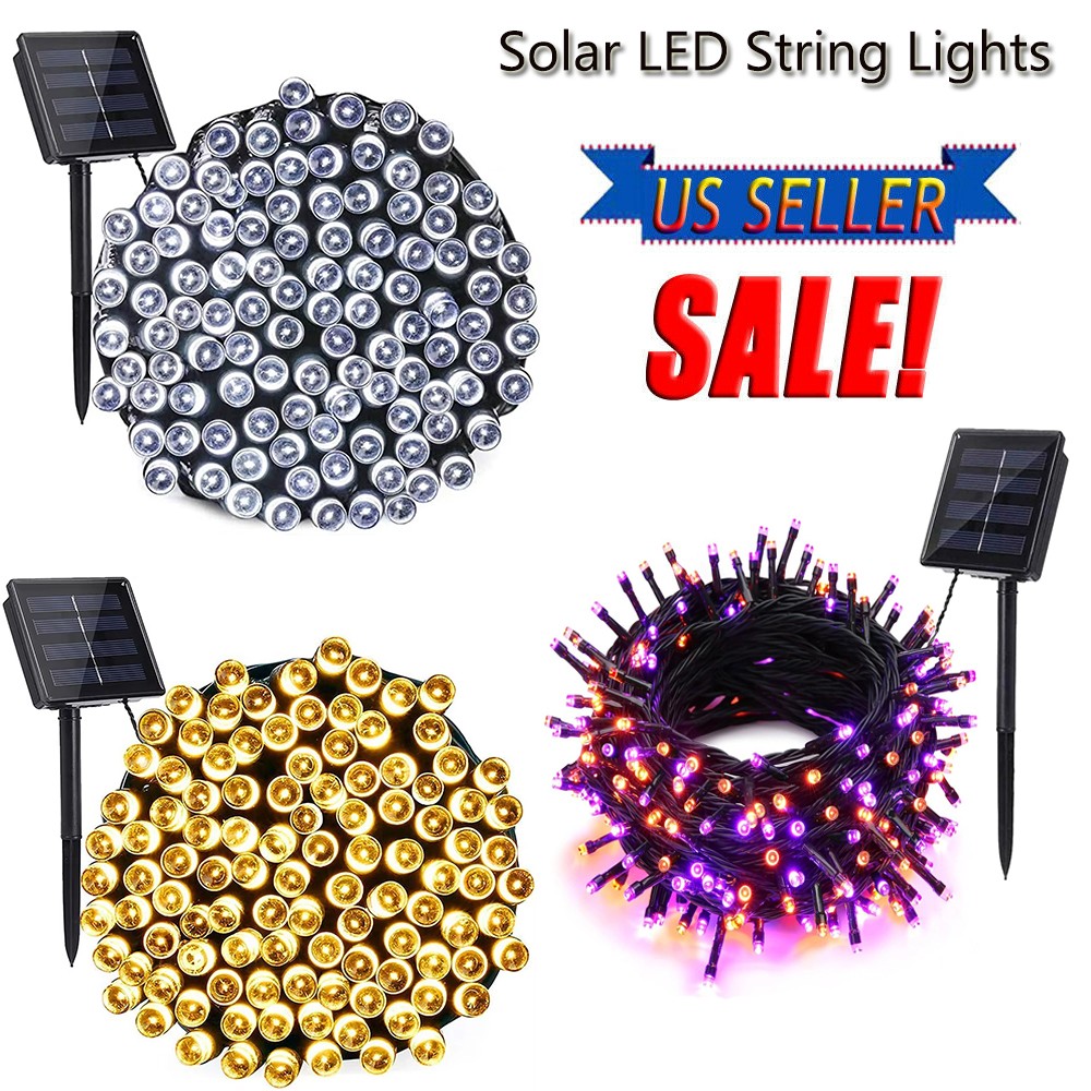 120/300 LED Solar String Fairy Lights Waterproof Outdoor Party Decoration 8 Mode