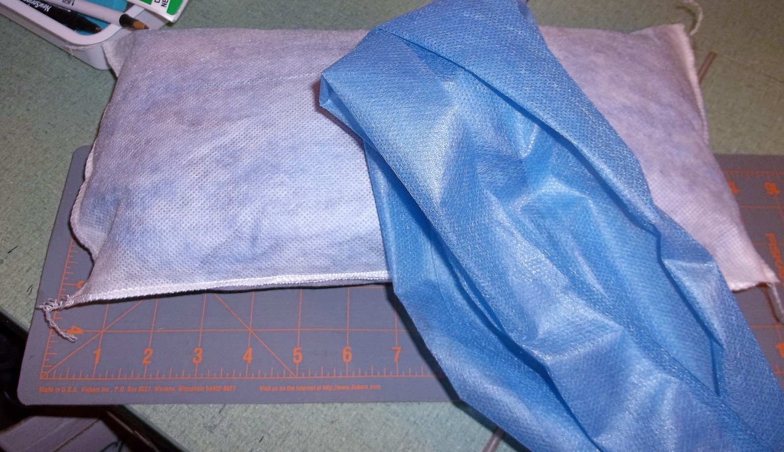 3 Absorbents  pillow fishing boat oil gas spill  14" x 7 1/2"around X 2"H New