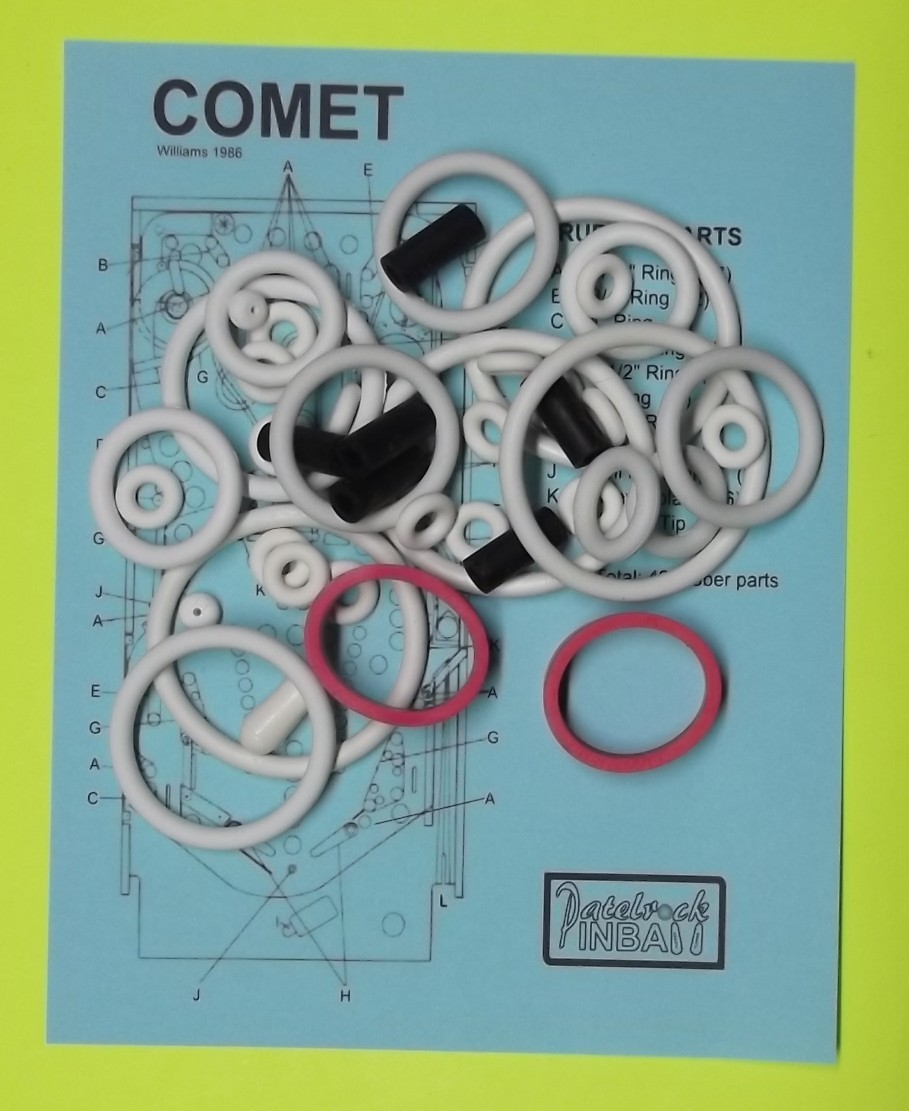 1985 Williams Comet Pinball Machine Rubber Ring Kit