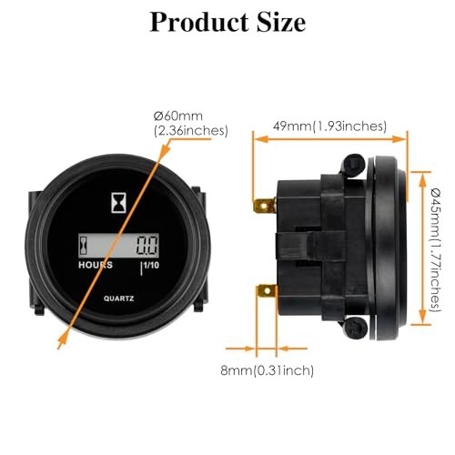 JR-HM005AC AC 86-230V LCD LCD Hourmeter - Quartz Hourmeter