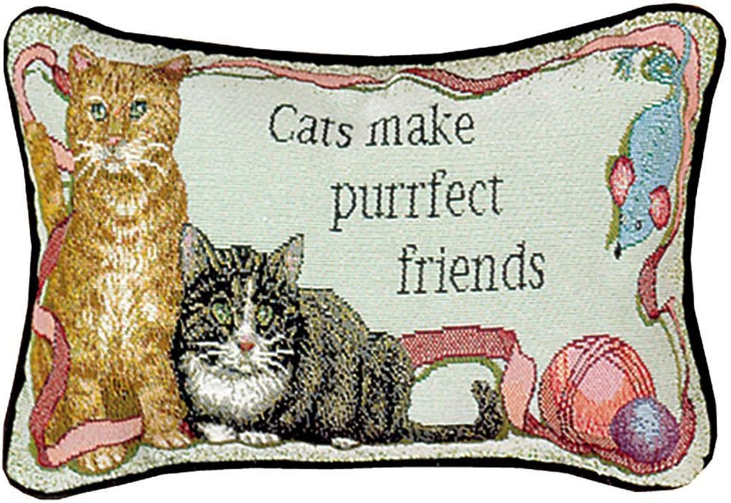 s Purrfect Friends Throw Pillow White Multi