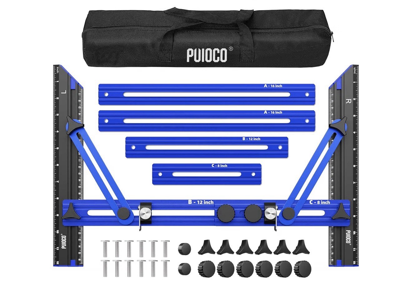 Stair Tread Template Tool, Stair Measuring Tool with Triangular Structure Brace