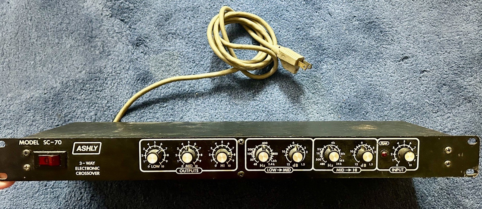 Ashly Model SC-70 Vintage 3-Way USA Made Electronic Crossover Rackmount