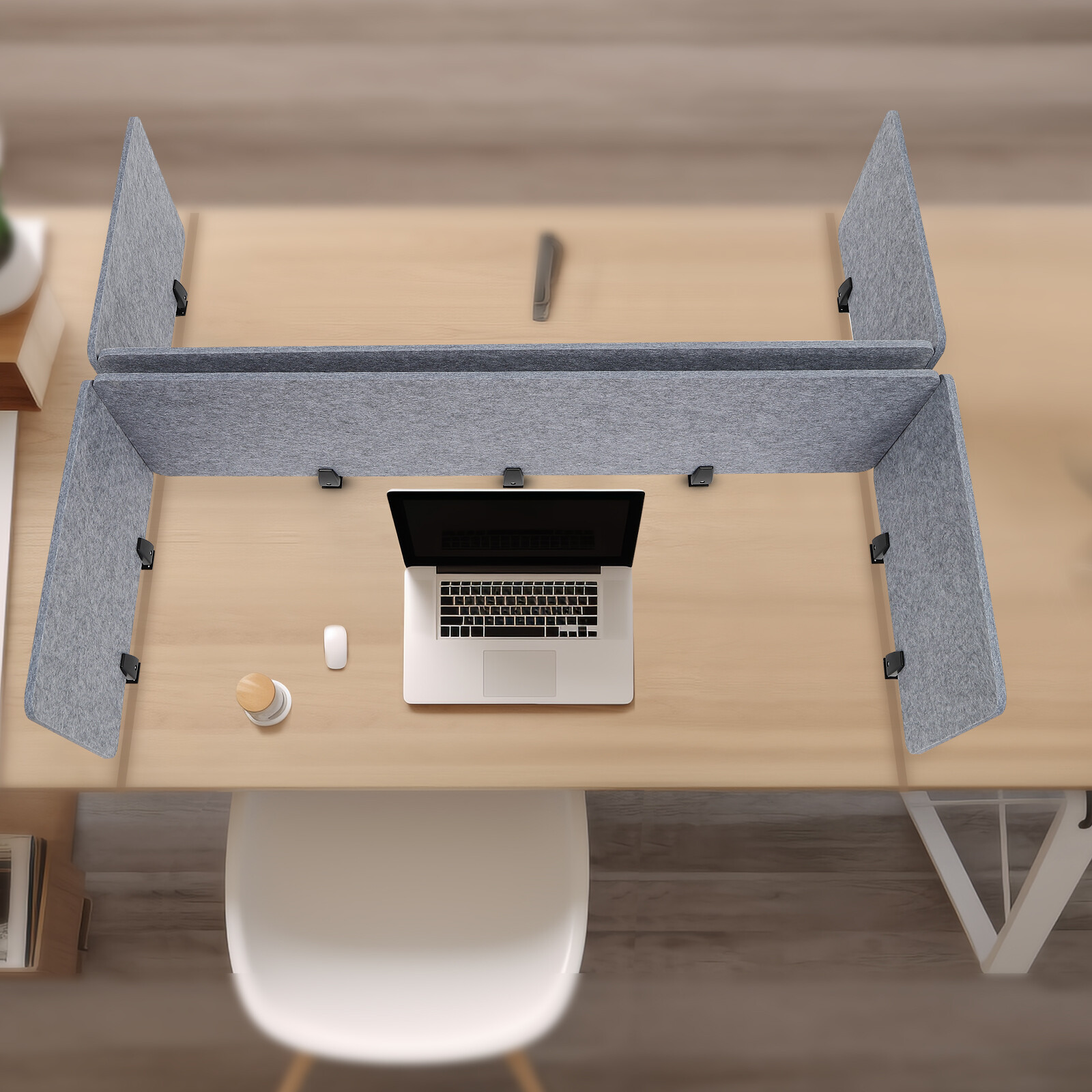 Clamp-On Acoustic Desk Divider Privacy Panel for Productive Workspaces