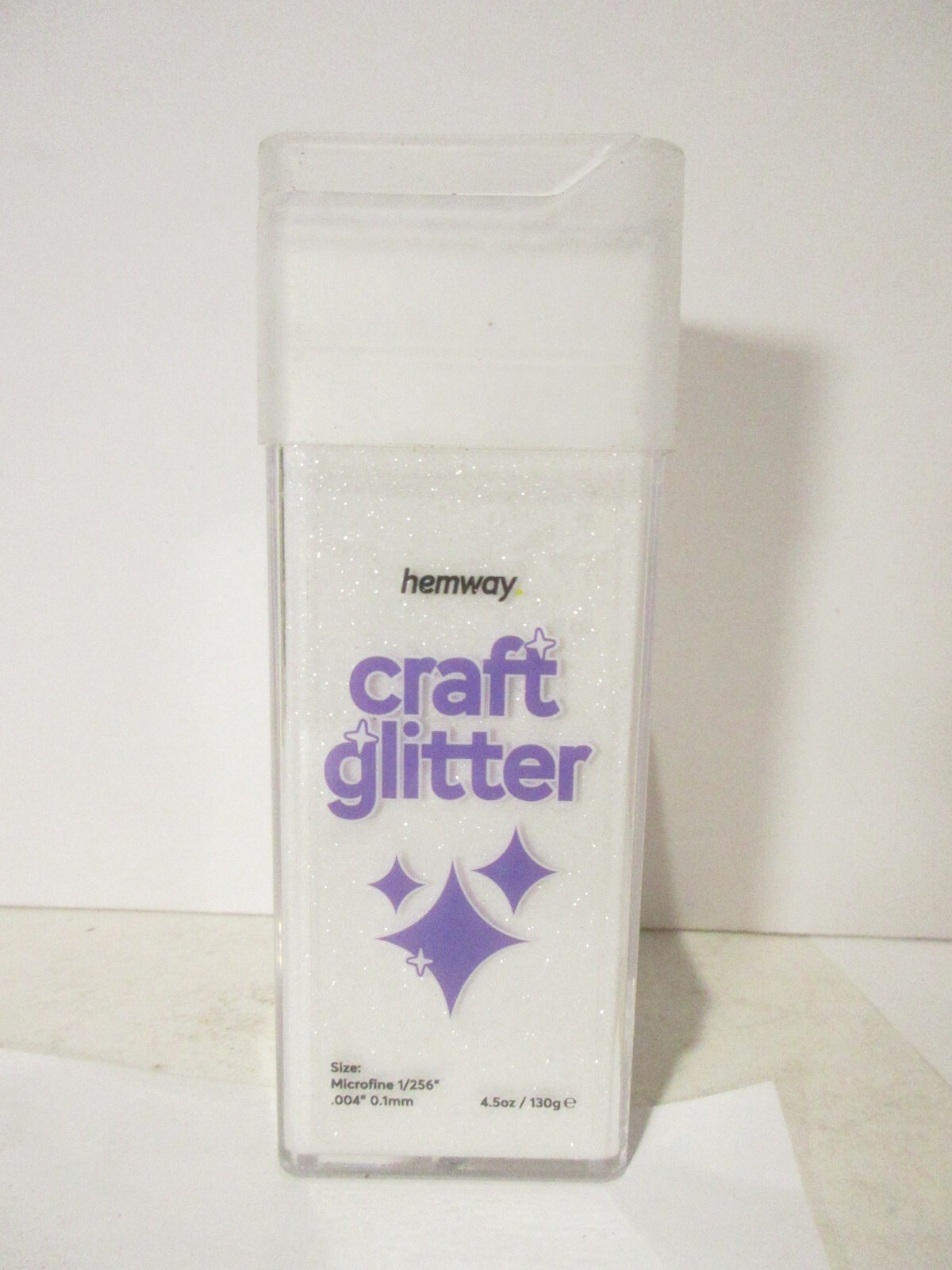 Hemway Craft Glitter Shaker 4.5oz - Diamond White
