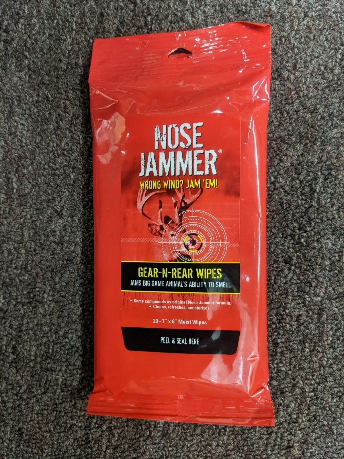Nose Jammer Gear-and-Rear Odor Eliminating Wipes 20 Pk