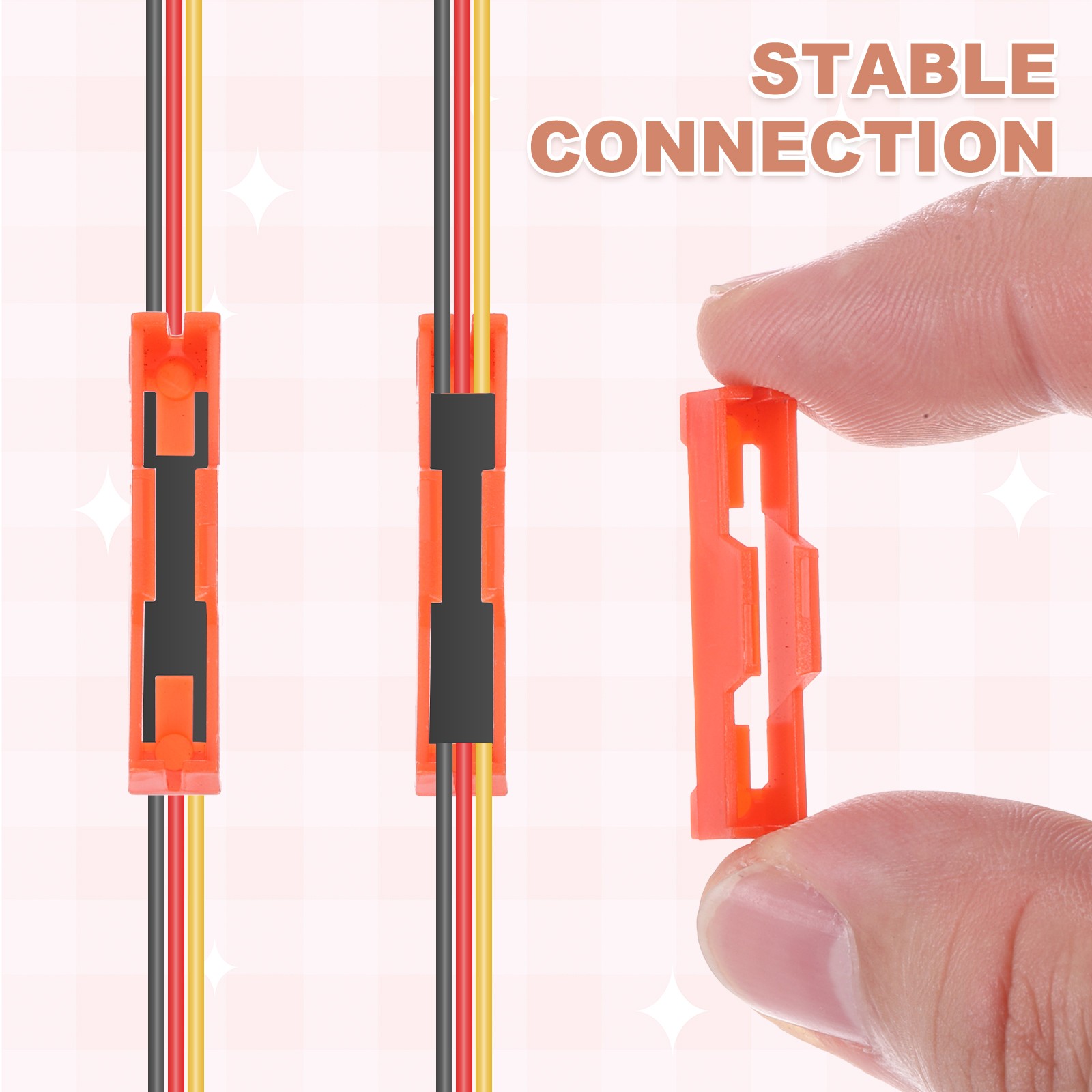 60 Pcs Servo Extension Cable Clips Lock Connector Wire Buckle Clear