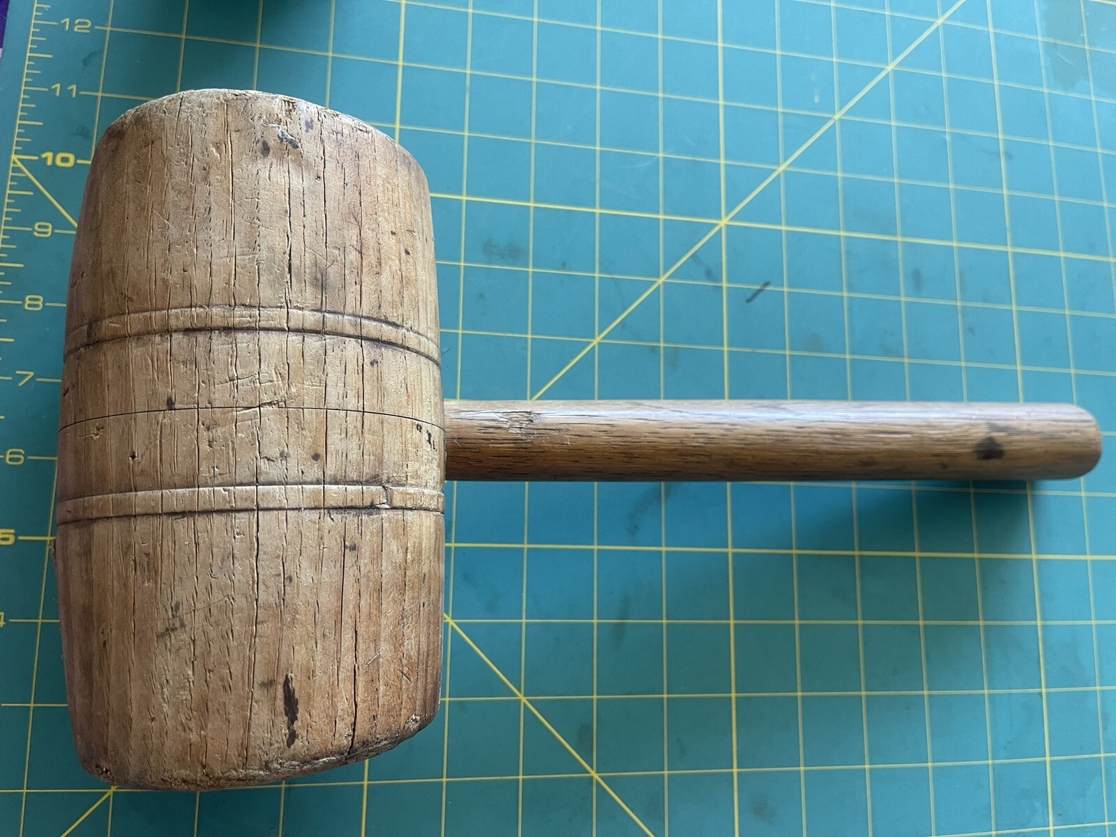 VTG Wood Carvers Mallet 14in Sculptor Pattern Maker Tool Primitive Heavy Large