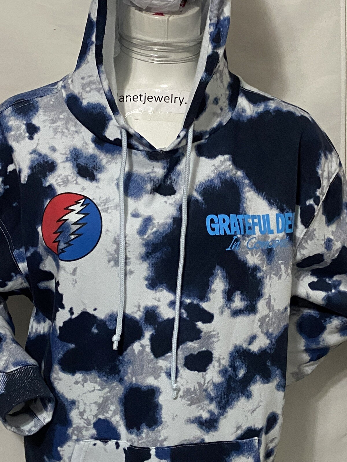NWT Juniors Size M GRATEFUL DEAD STEAL YOUR FACE Logo SWEATSHIRT HOODIE