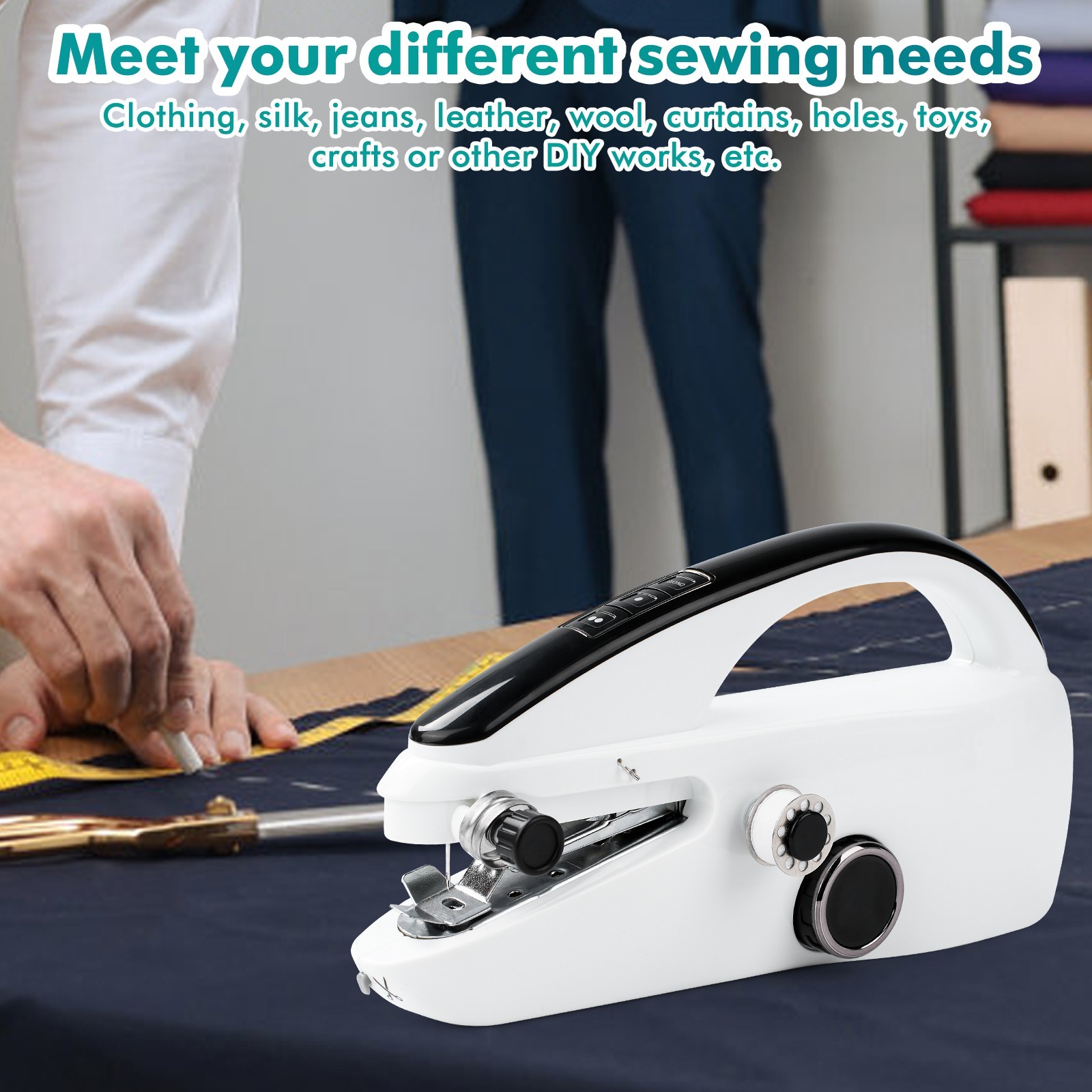 Upgraded Handheld Sewing Machine Heavy Duty Portable Electric Stitch Tool Type-C