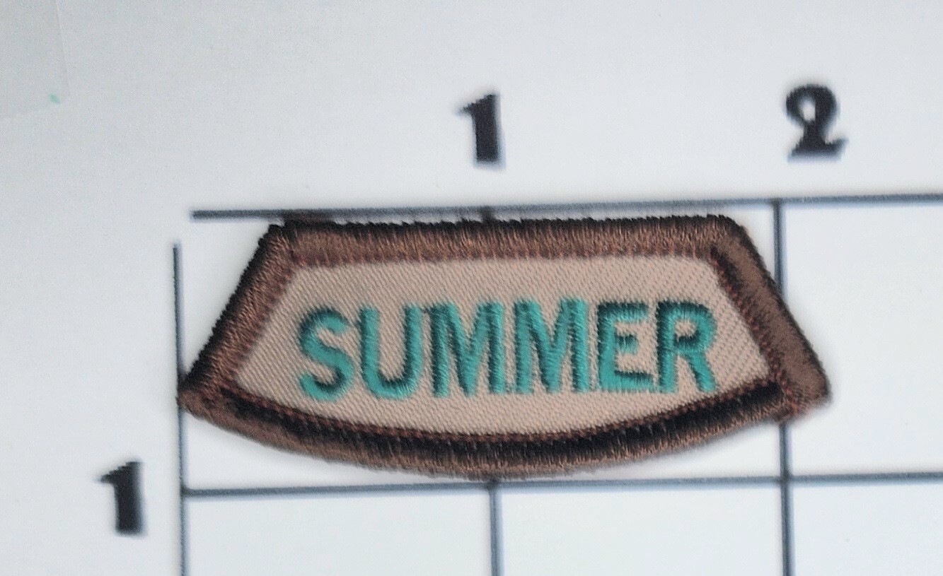 Summer Patch 2" Embroidered Iron ON Costume Cosplay Upcycle