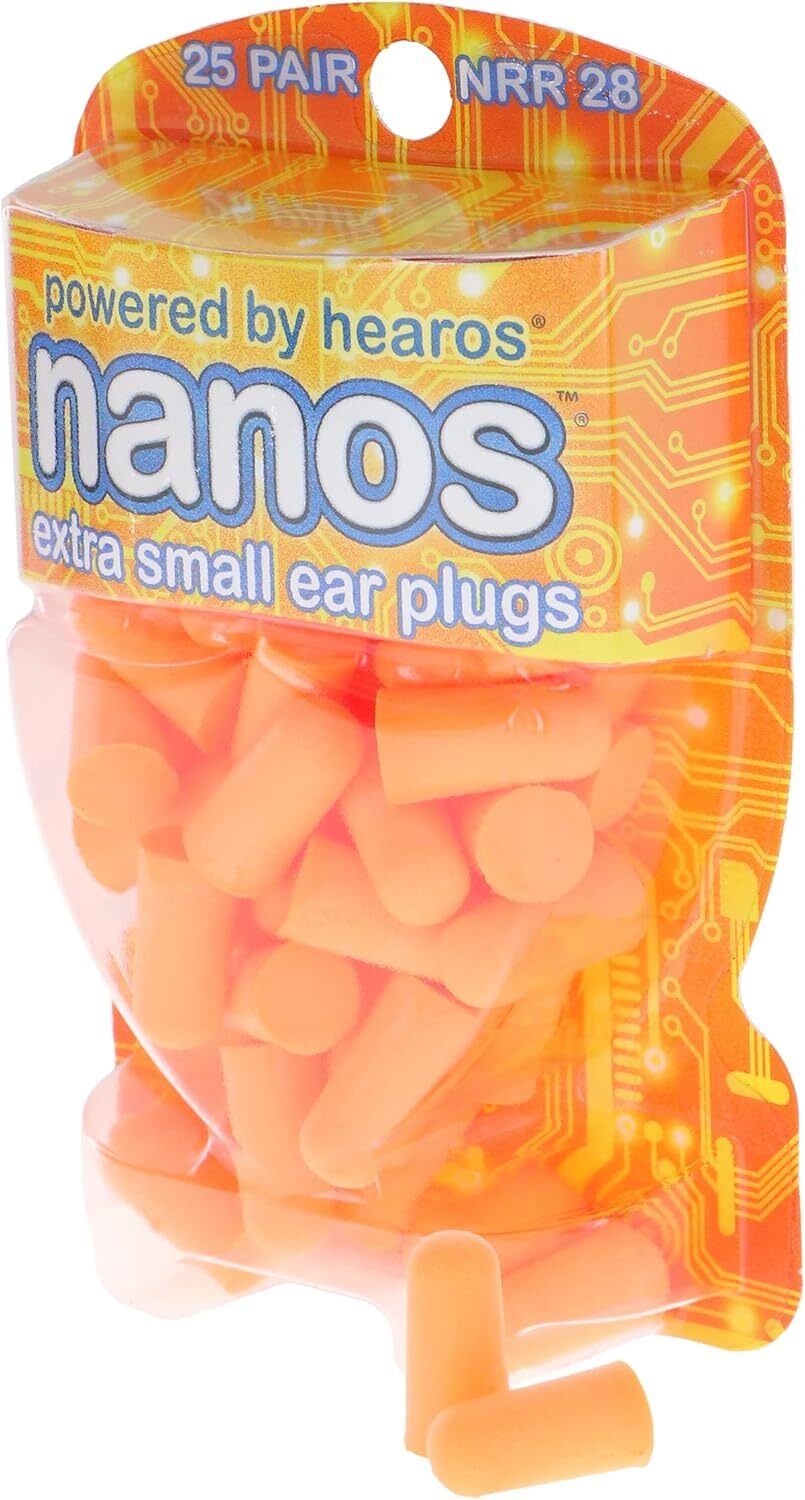 HEAROS Nanos NRR 28 Noise Cancelling Foam Ear Plugs  (25 Pairs)