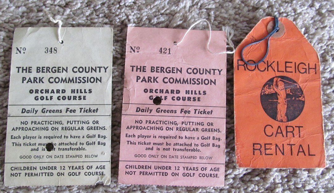 3 OLDER GOLF TICKETS FOR GREEN FEES AND CART RENTAL
