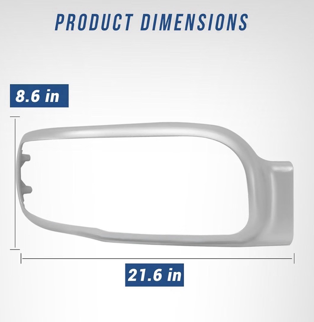 Chrome Headlight Bezel for Peterbilt 389 Right Passenger Side Front Trim Chrome
