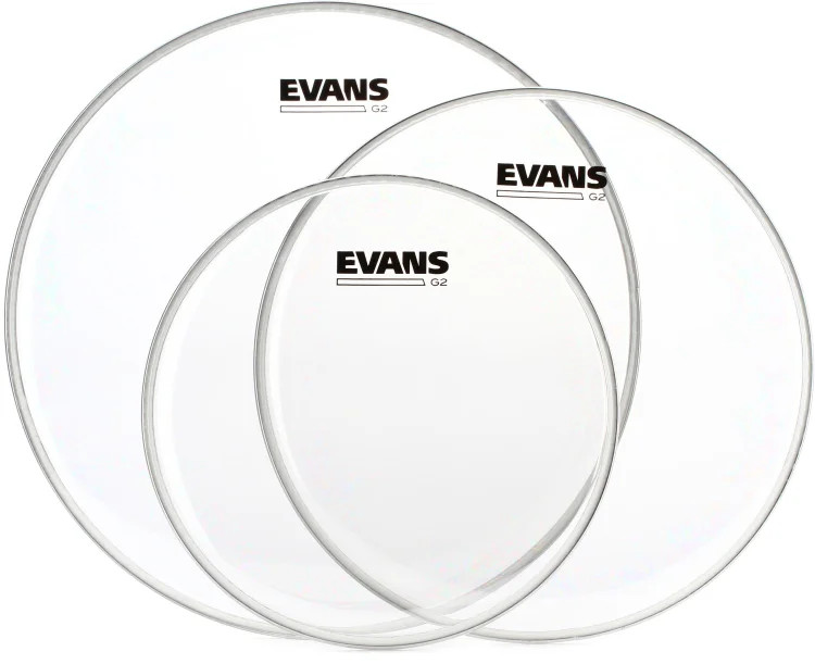 Evans G2 Tom Pack - 10", 12", 14" - Clear