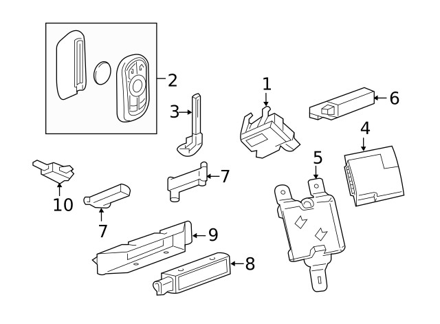 Genuine GM Keyless Entry Antenna 13592781