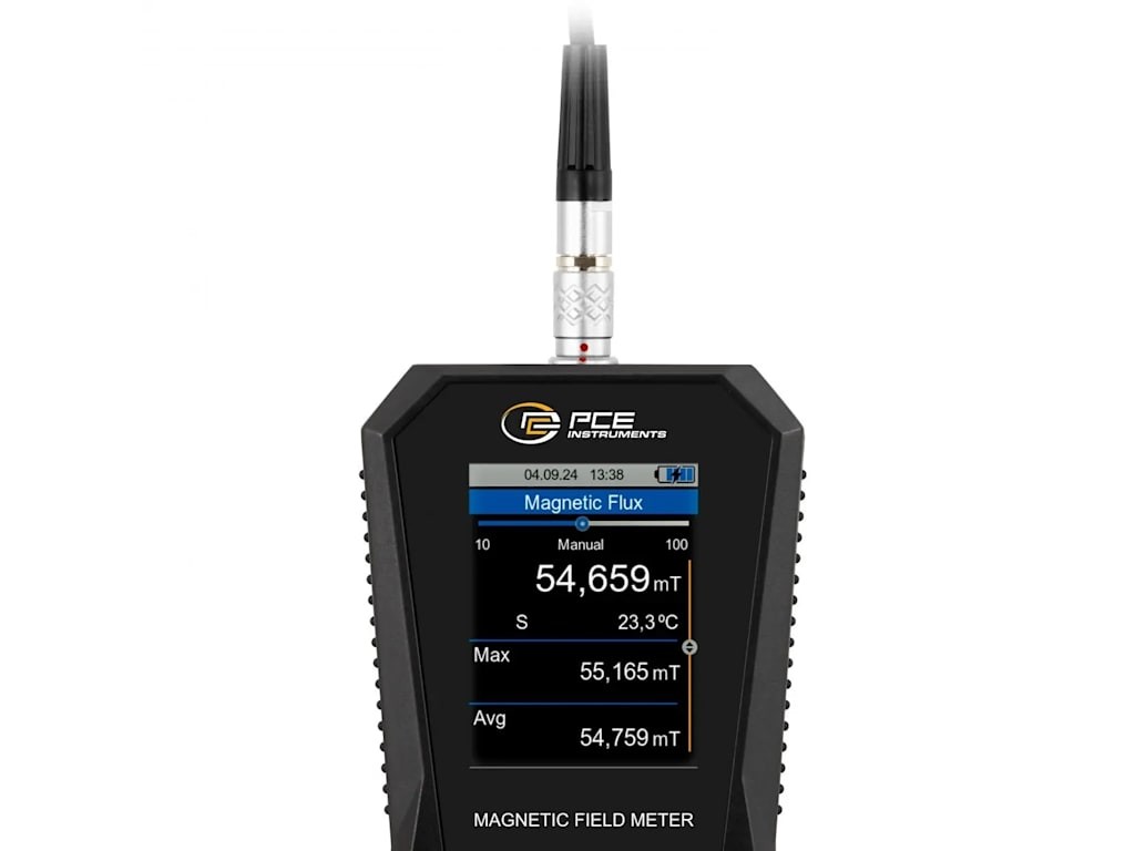 PCE PCE-MFM 3800 - Gauss & Tesla Meter (Transverse Sensor / AC & DC /