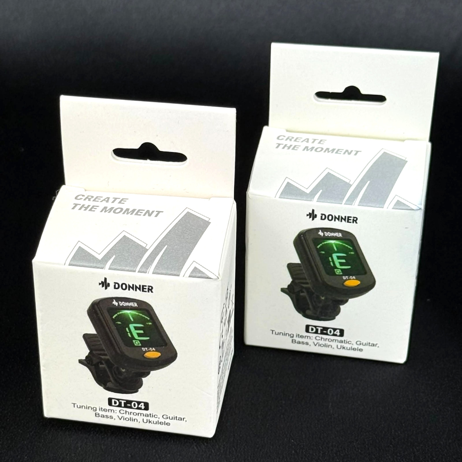 Lot of 2 Donner Clip On Guitar Tuner DT-04 Tuners Bass Violin Digital New
