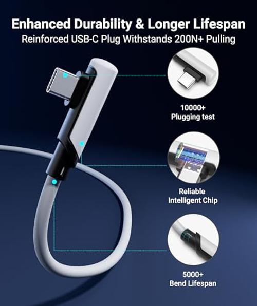 Link Cable 16FT for PCVR Compatible with Oculus/Quest 3/Meta Quest 16ft White
