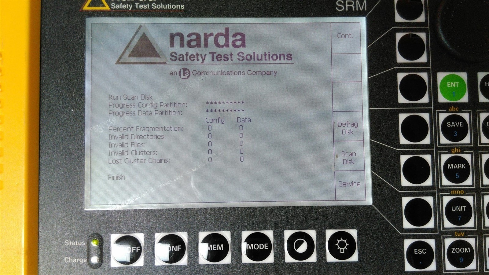 Power Tested Only Narda SRM 3001/01 100kHz-3GHz Basic Unit Radiation Meter AS-IS