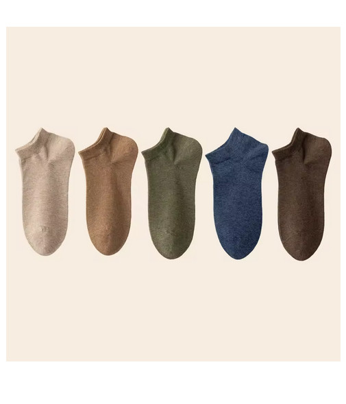 New 5 Pairs Cotton Ankle Socks Men Women Summer Boat Socks Breathable EU 37-43