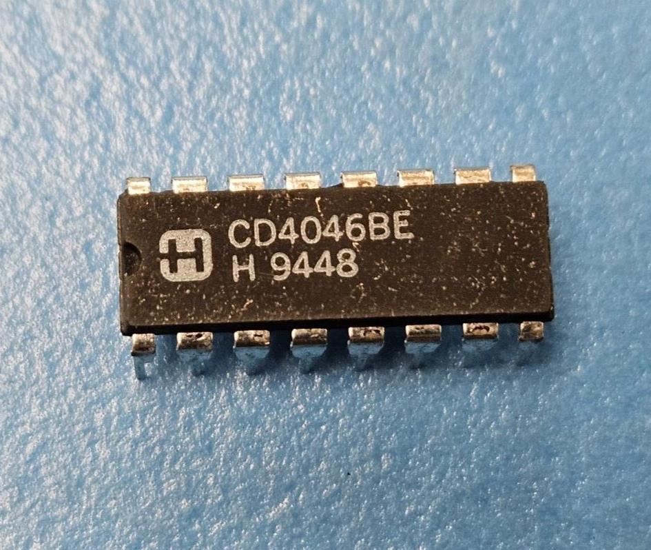 (10PCS) CD4046BE Harris Phase Locked Loop, CMOS, PDIP16