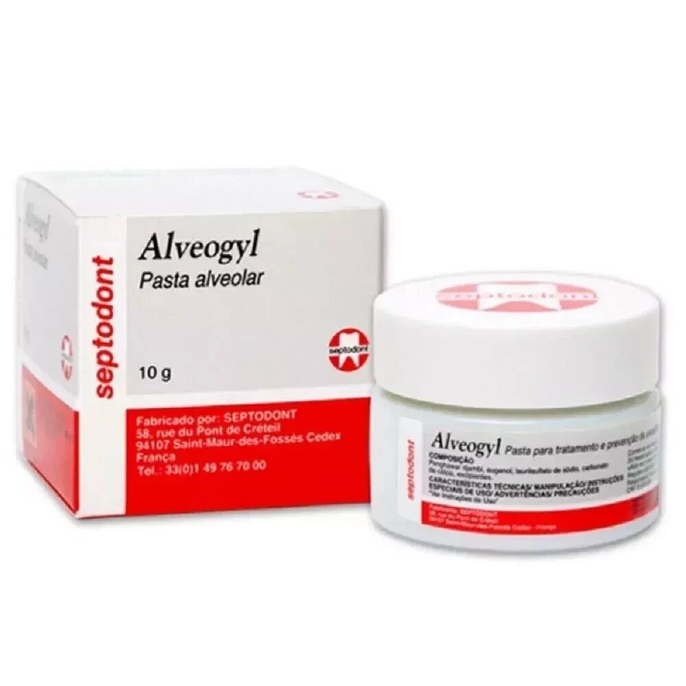 SEPTODONT ALVEOGYL 10g JAR - Dry Socket Treatment Dressing EXP 27 US TARIFF PAID