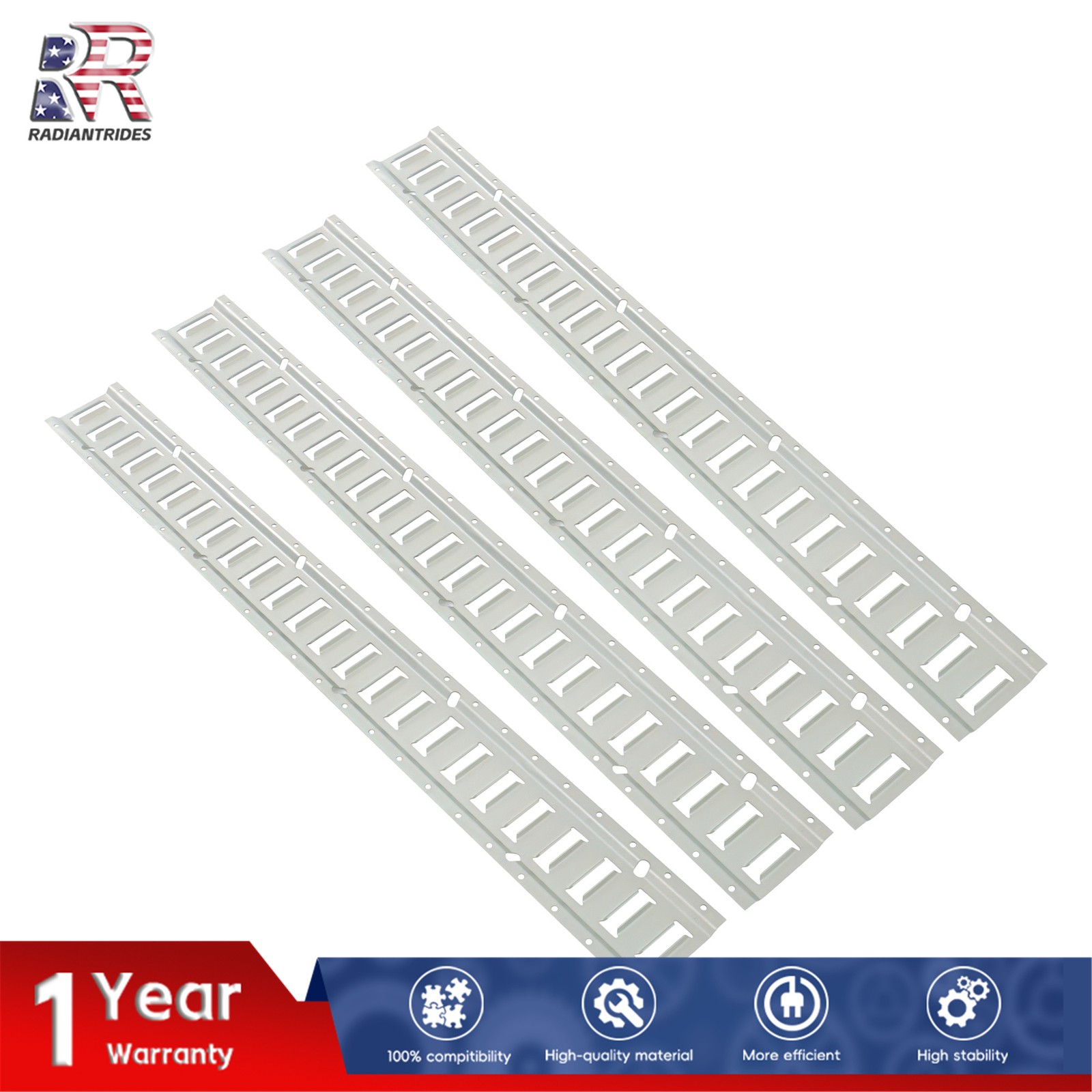 Horizontal Silver E Track Rails 4 Pack 4 Foot Fit For Enclosed Cargo Trailer