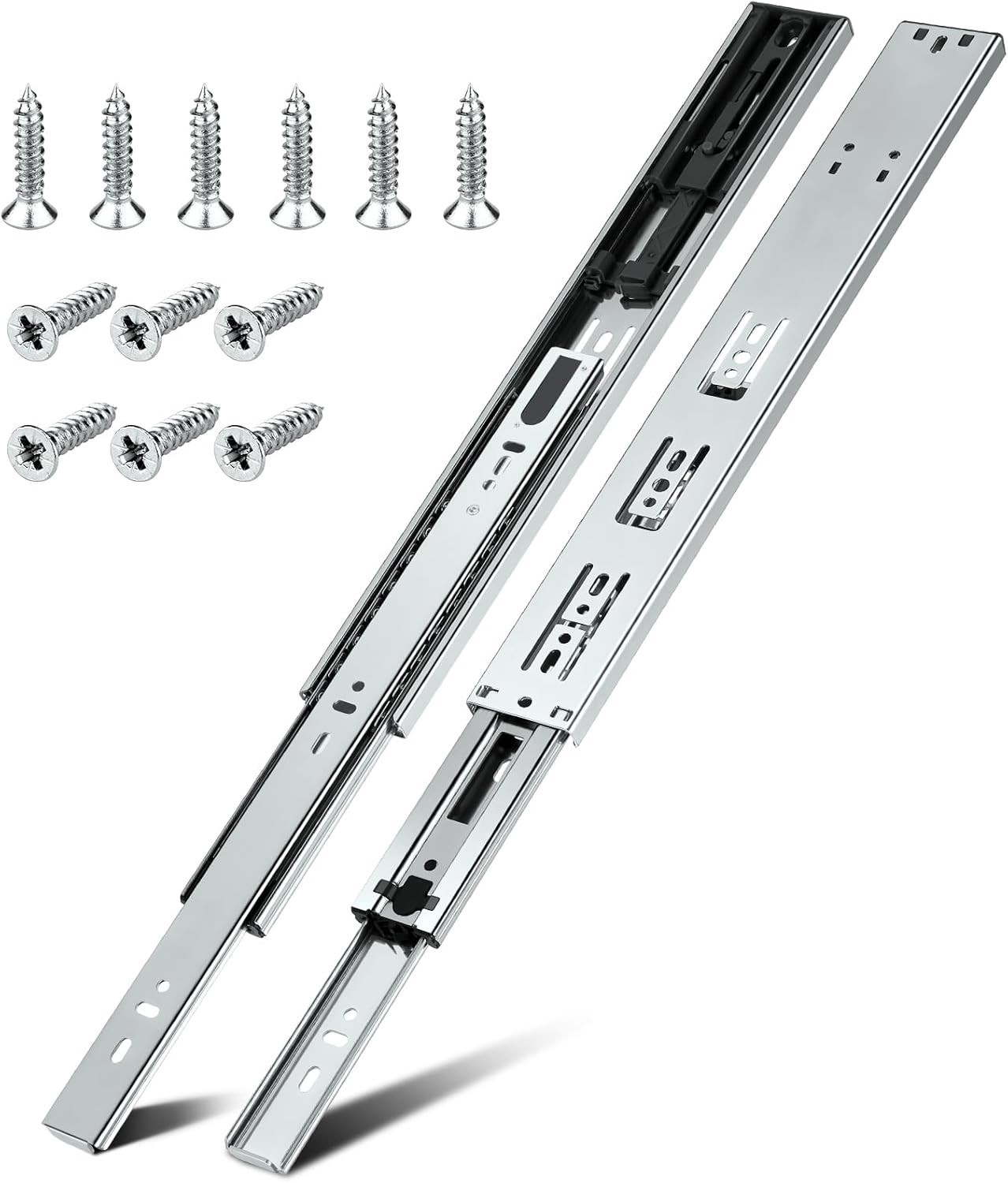 10 Pairs | Soft Close Drawer Slides 20 inch, Heavy Duty Cabinet Drawer Slides R