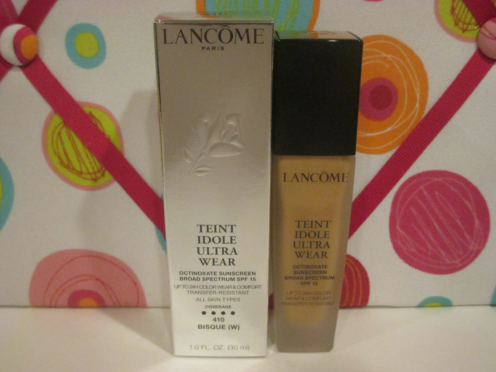LANCOME ~ TEINT IDOLE ULTRA WEAR & COMFORT FOUNDATION ~ # 410 BISQUE (W) ~ 1 OZ